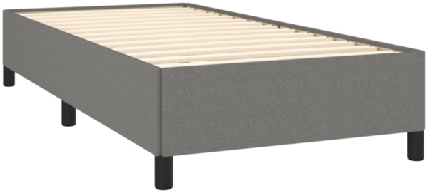 vidaXL Boxspringbett mit Matratze Dunkelgrau 90x190 cm Stoff 3127766 Bild 4