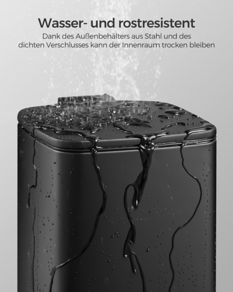 Songmics Kosmetikeimer, 6 Liter, Mülleimer Bad, kleiner Abfalleimer, Tretmülleimer Bild 2