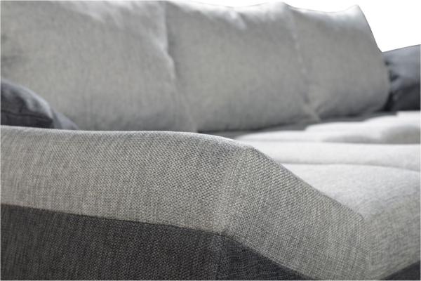 Ecksofa Sofa KLEO mit Schlaffunktion Dunkelbraun Ottomane Links Bild 3