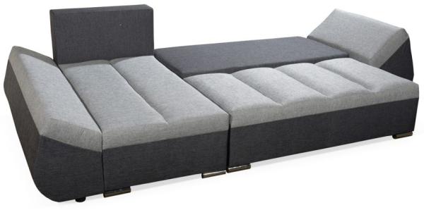 Ecksofa Sofa KLEO mit Schlaffunktion Dunkelbraun Ottomane Links Bild 2