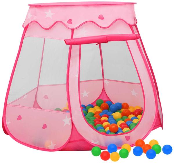 vidaXL Kinder-Spielzelt mit 250 Bällen Rosa 102x102x82 cm 3107724