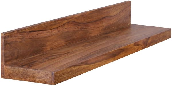 Wandregal MUMBAI Massiv-Holz Sheesham Holzregal 110 cm Landhaus-Stil Hänge-Regal Echt-Holz Wand-Board Natur-Produkt Bild 7