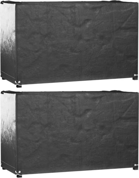 vidaXL Gartenmöbel-Abdeckungen 2 Stk. 8 Ösen 125x55x75 cm Rechteckig 3155341