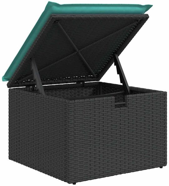 vidaXL Gartensofa-set mit Kissen 8 pcs Schwarz Poly-Rattan 3359924 Bild 12