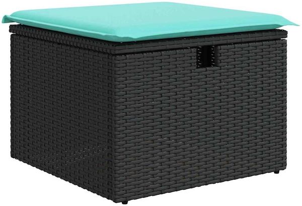 vidaXL Gartensofa-set mit Kissen 8 pcs Schwarz Poly-Rattan 3359924 Bild 7