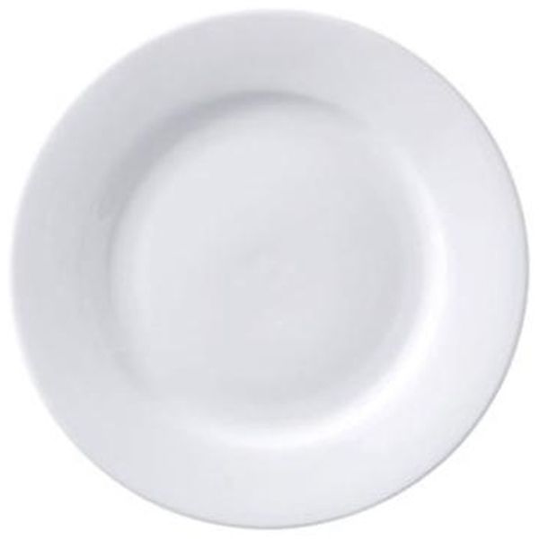 Teller SuperWhite Ø23 cm flach mit Rand Porzellan weiß 4 Stk x 6 Stk/Krt