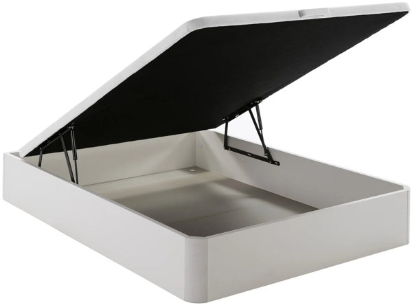 Vente-unique - Set aus Bettgestell mit Bettkasten + Schaumstoffmatratze - 160 x 200 cm - Stärke 30 cm - Weiß - SOLAK von YSMÉE Bild 7