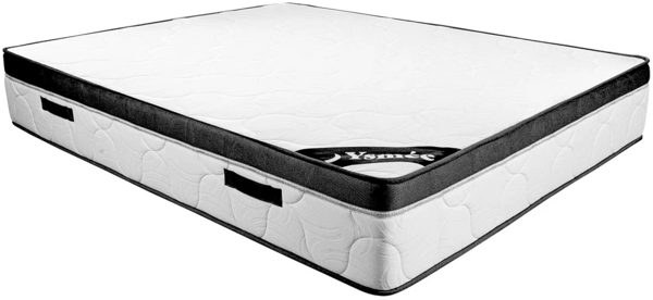 Vente-unique - Set aus Bettgestell mit Bettkasten + Schaumstoffmatratze - 160 x 200 cm - Stärke 30 cm - Weiß - SOLAK von YSMÉE Bild 3