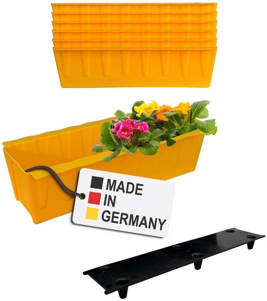 BURI Euro-Paletten Blumenkästen-Einsätze inkl. Bewässerungsmatte | 37,3cm | Pflanzkasten für Europalette Palette | Balkonkasten | Blumentopf | aus stabilen Kunststoff | Made in Germany