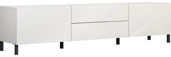 borchardt Möbel Lowboard Sophia, TV-Schrank mit Metallfüßen, Breite 200 cm, 2 Klappen, 2 Schubkästen auf Metallauszügen