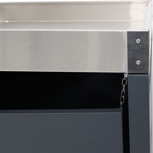 1er-Mülltonnenverkleidung mit Brennholzlager HWC-H40, Mülltonnenbox, 125x130x80cm erweiterbar Metall 45kg ~ anthrazit Bild 4