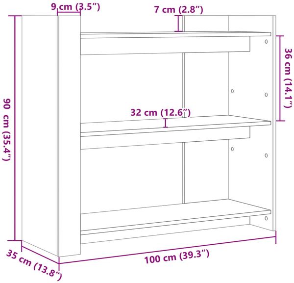 vidaXL Konsolentisch Weiß 100x35x90 cm Holzwerkstoff 848472 Bild 8