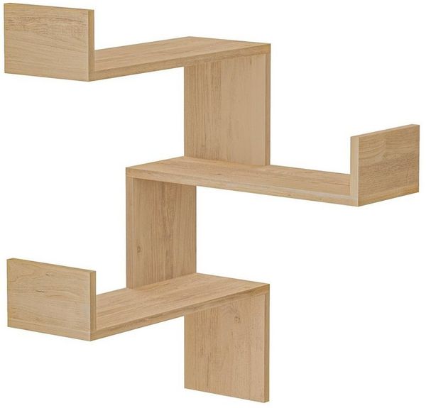 Decortie Bücherregal Luksa, Modernes Bücherregal,Eckwandregal,Vitrine, 60 x 22 x 90 cm Bild 2