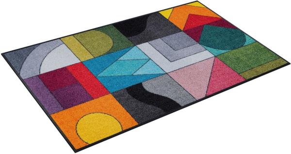 wash+dry by Kleen-Tex Teppich Momix, rechteckig, Höhe: 7 mm, modernes Patchwork Design, rutschhemmend, waschbar