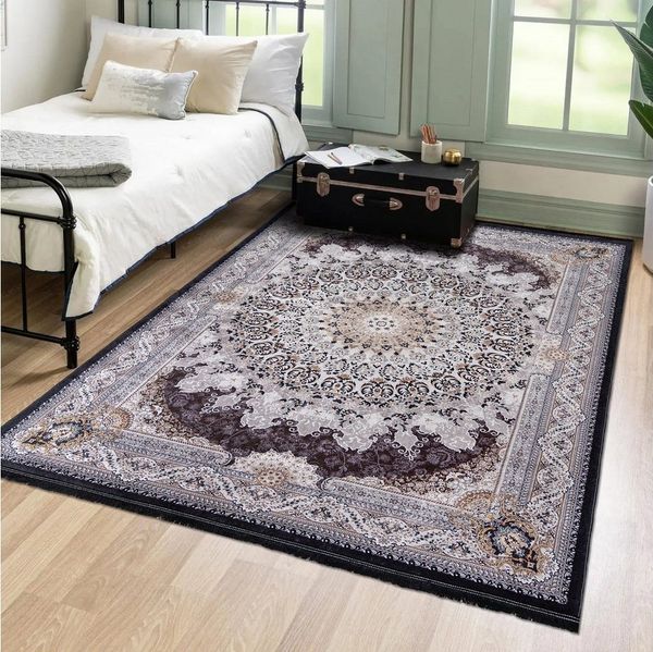 Mazovia Orientteppich Orientalisch Vintage Teppich Traditioneller Orient Teppich, 80 x 150 cm, Kurflor, Waschbar in Waschmaschine, Höhe 5 mm, Rutschfest