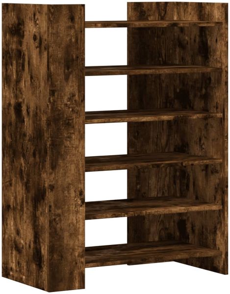Schuhschrank, Schuhkipper für Flur, modern Räuchereiche 74,5x37,5x100 cm Holzwerkstoff