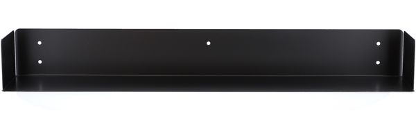 Wandregal Lyra aus Metall, modern, schwarz, pulverbeschichtet, 80 cm breit