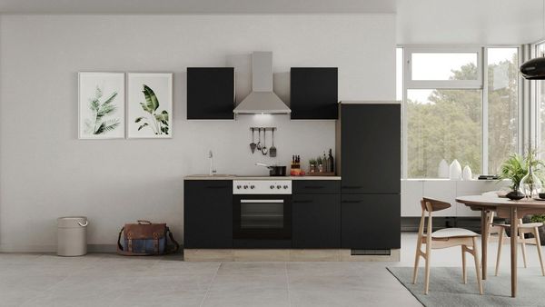 Flex-Well Küchenzeile Capri, mit und ohne E-Geräten erhältlich, Gesamtbreite 220 cm