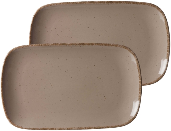 Ritzenhoff & Breker Casa Platte 33 x 20 cm 2er Set grau