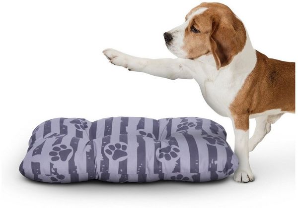 Bestlivings Tierkissen mit Pfoten Kassettensteppung, Polyester, 40x60 cm (kleine Hunde), kuschelweich, 40°C waschbar