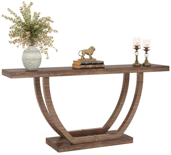 Tribesigns Konsolentisch 140cm Eingangstisch, Rustikal Schmale Flurtische Foyer Tische Bild 5