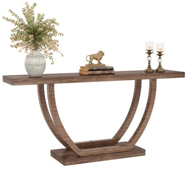 Tribesigns Konsolentisch 140cm Eingangstisch, Rustikal Schmale Flurtische Foyer Tische Bild 4