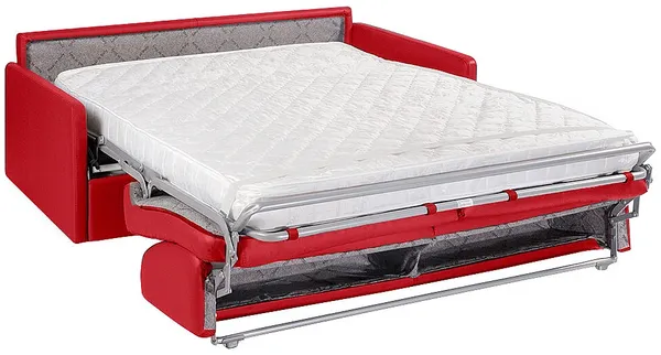 Vente-unique - CALIFE Sofa Kunstleder Rot - B 223 cm94 cm x H 85 cm x L 190 cm