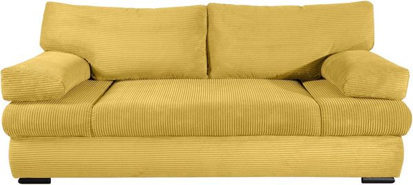 COLLECTION AB Schlafsofa Tina, B: 200 cm, Liegefl. 146x200 cm, Bettfunktion, Bettkasten & 2 Armlehnenkissen, Federkern
