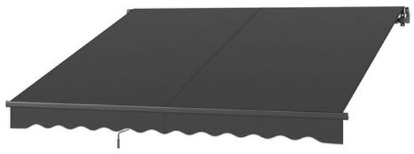 SONGMICS Gelenkarmmarkise, Handkurbel, UPF 50+, Aluminiumlegierung, 300 x 250 cm, grau