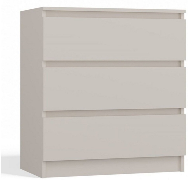 Selsey 'Malwa' Kommode mit drei Schubladen, greige, ca. 75 x 70 x 40 cm