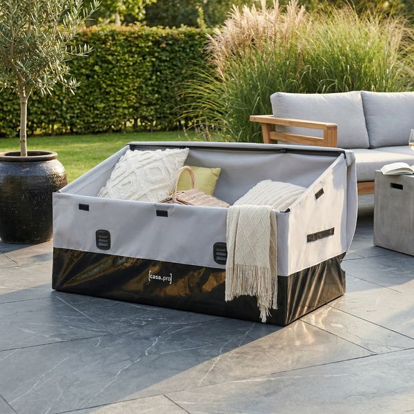 Aufbewahrungsbox Alanno 560 L Stahl Grau/Schwarz [casa. pro]