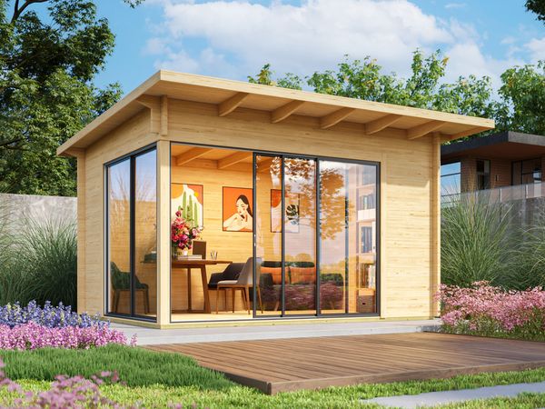 Fjordholz Gartenhaus Modell Starla 44 A Natur