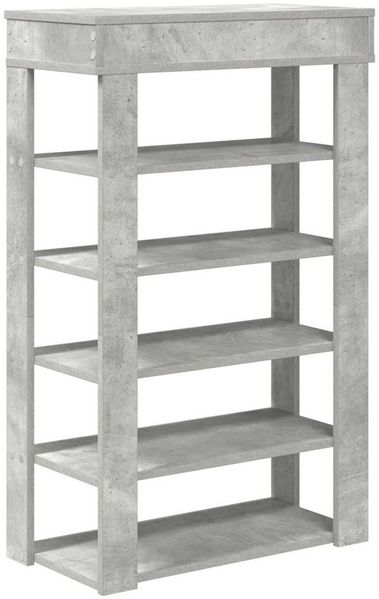 vidaXL Schuhregal Betongrau 60x30x98 cm Holzwerkstoff 859926 Bild 6