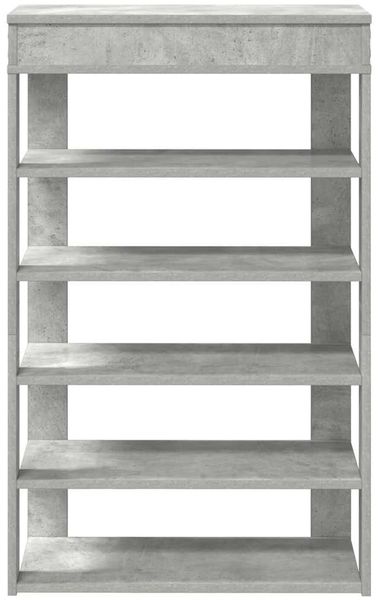 vidaXL Schuhregal Betongrau 60x30x98 cm Holzwerkstoff 859926 Bild 4