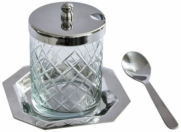 Mirabeau Vorratsdose Glasdose Mornais silber/klar, Glas, Edelstahl