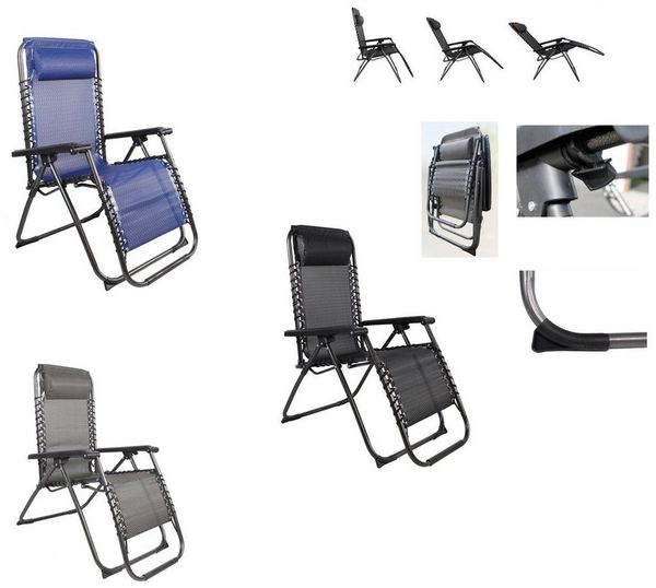 Mojawo Armlehnstuhl Comfort Relaxsessel Relaxstuhl klappbar & verstellbar Garten Camping Balkon & Terrasse