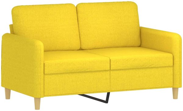 vidaXL 4-tlg. Sofagarnitur mit Kissen Hellgelb Stoff 3202083 Bild 4