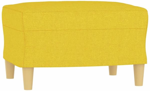 vidaXL 4-tlg. Sofagarnitur mit Kissen Hellgelb Stoff 3202083 Bild 6