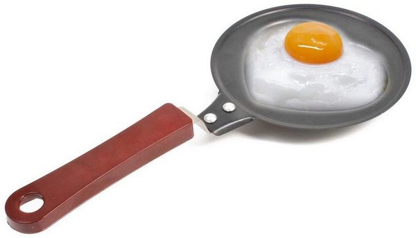 Goods+Gadgets Bratpfanne GOODS+GADGETS Bratpfanne Herz - Mini Edelstahl Frühstücks-Pfanne, Edelstahl (Mini Pfanne), Antihaftbeschichtung