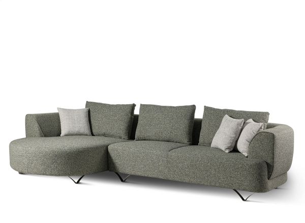 Ecksofa 308x173x72 dunkelgrün FIONA