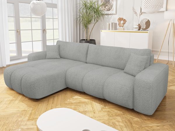 Ecksofa Furyn Maxi Boucle (Farbe: Coral 75)