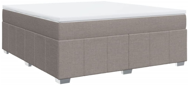vidaXL Boxspringbett mit Matratze Taupe 180x200 cm Stoff 3285495