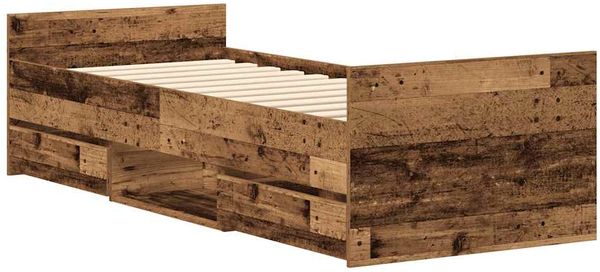 vidaXL Bettgestell ohne Matratze Altholz-Optik 90x200cm Holzwerkstoff 3328803 Bild 4