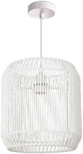 Paco Home Pendelleuchte Pedro, ohne Leuchtmittel, Deckenlampe aus Aluminium und Papier, Ø Schirm ca. 28 cm, Fassung E27