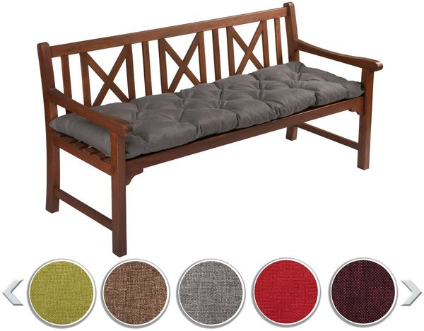 sunnypillow Bankauflage Bankauflage Stuhlkissen viele Farben und Größen zur Auswahl, 130 x 50 cm anthrazit