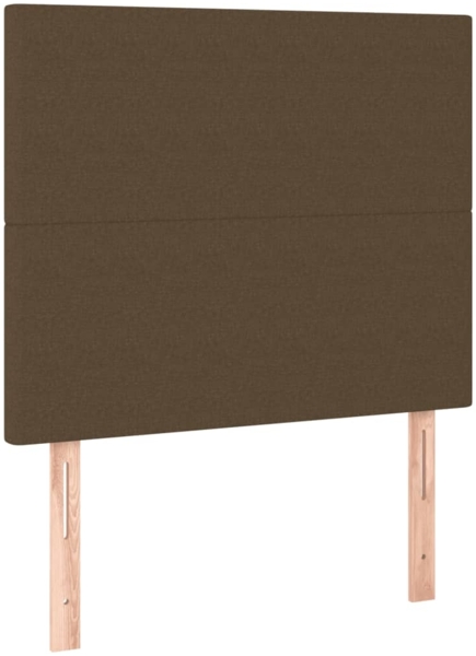 vidaXL Boxspringbett mit Matratze & LED Dunkelbraun 90x190 cm Stoff 3135240 Bild 6