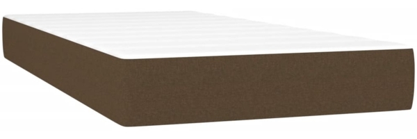 vidaXL Boxspringbett mit Matratze & LED Dunkelbraun 90x190 cm Stoff 3135240 Bild 5