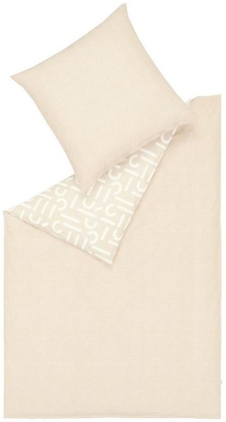 Esprit Bettwäsche FLANELL Winter Bettwäsche, Baumwolle, 1 teilig, 135 x 200 cm in Beige