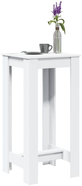 Bartisch, Stehtisch, Bistrotisch Weiß 51x50x103,5 cm Holzwerkstoff