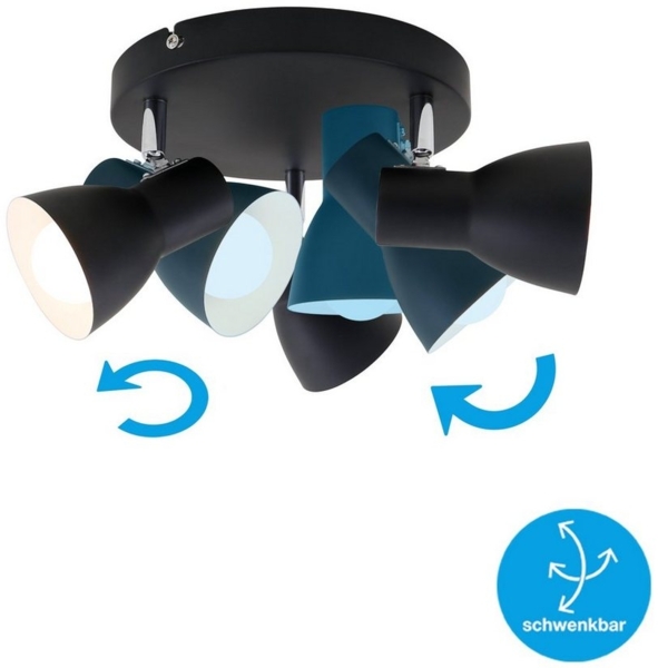 Briloner 3er Spot Cup schwarz Ø 21 cm E14 Bild 2